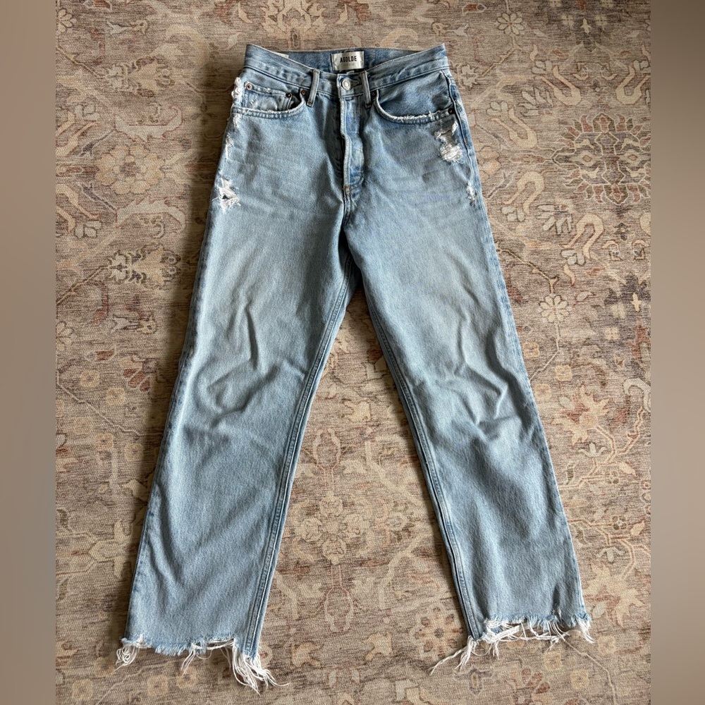 Agolde 90s Crop Mid Rise Loose Straight Jeans - Picture 2 of 7